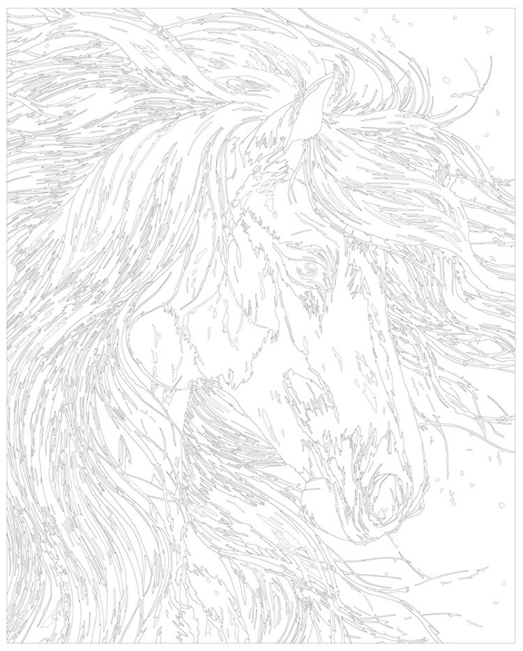 Картина по номерам Красная лошадь Символ нового года — картинка 3