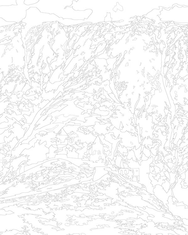 Картина по номерам «Кавказ, Грузия: Церковь Гергети, Казбек» — картинка 3