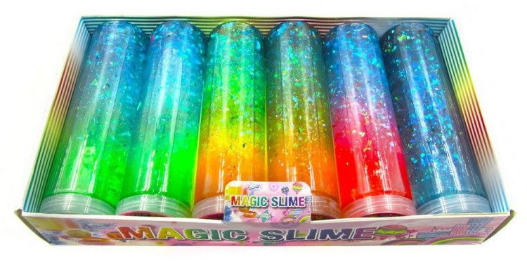 Лизун Magic Slime, разноцветный с блестками — картинка 2