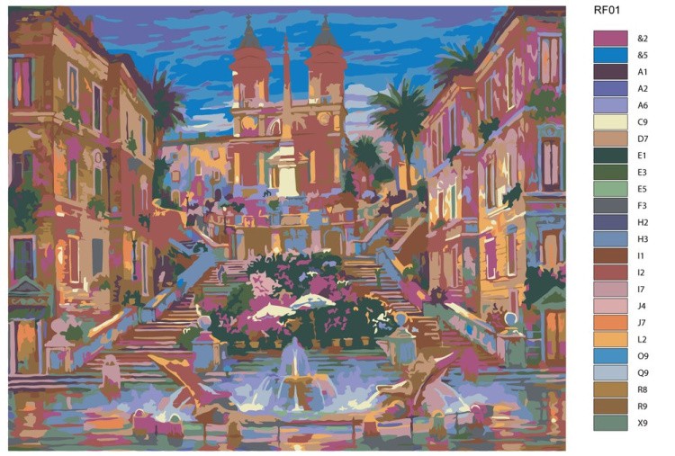 Картина по номерам «Испанская лестница» — картинка 2