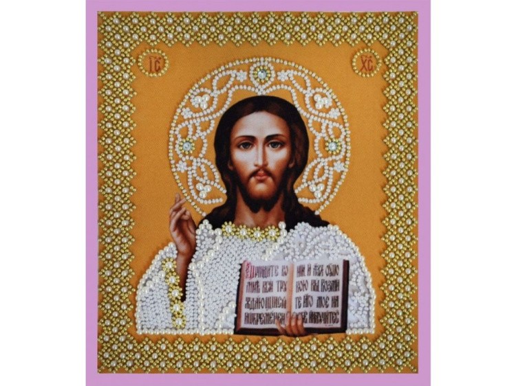 Набор для вышивания бисером «Икона Христа Спасителя ВП (золото)»