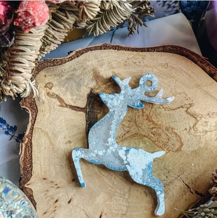 Елочная игрушка Олень №2 - Силиконовый молд, ResinArt — картинка 4