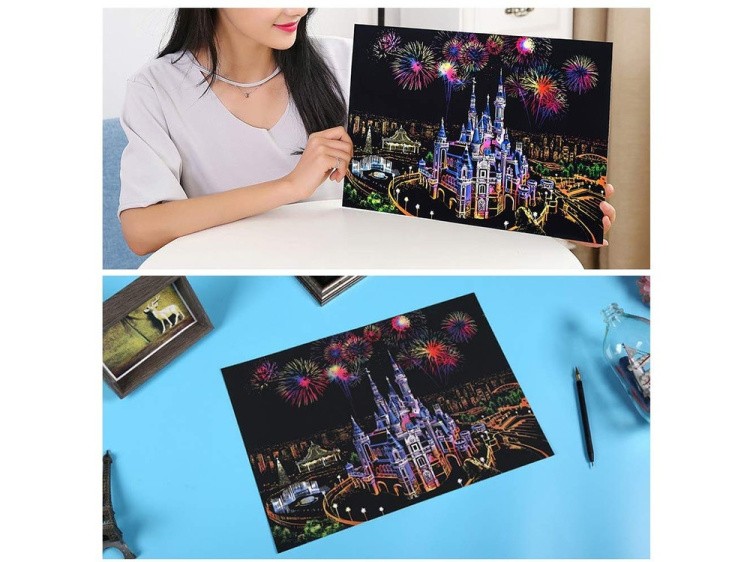 Скретч-картина «Dream Castle» (цветная) — картинка 7