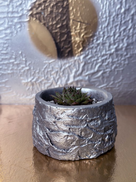 Силиконовый молд - Кашпо под камень №2, d8,5 см, 1 шт. — картинка 3