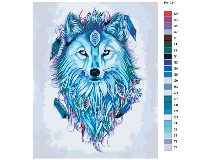 Картина по номерам «Зимний волк» — картинка 2