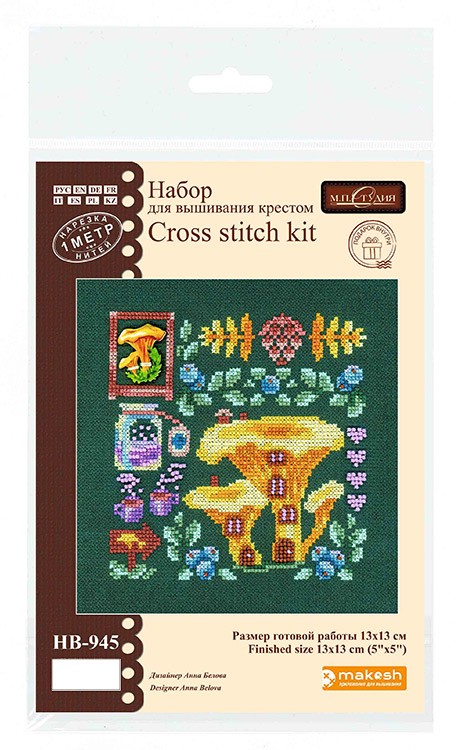 Набор для вышивания «Мини-семплер. Домик из лисичек» — картинка 3