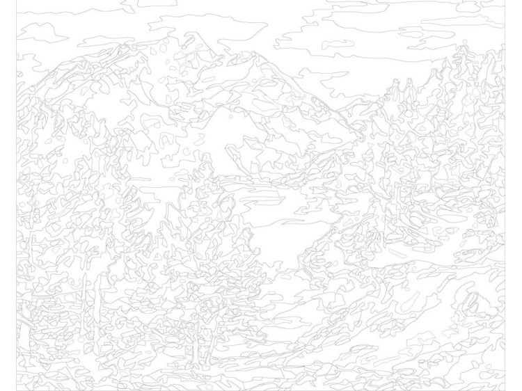 Картина по номерам «Осень на горном озере» — картинка 3