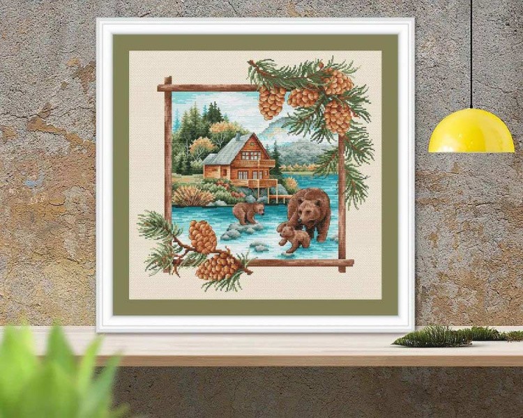 Набор для вышивания «Таежная семья. Медведи» — картинка 10