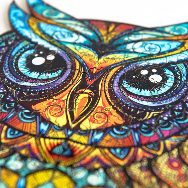 Деревянный пазл Unidragon «Чарующая Сова», размер M (А4) — картинка 7