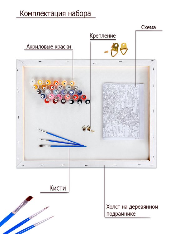 Картина по номерам «Панда на качелях» — картинка 3
