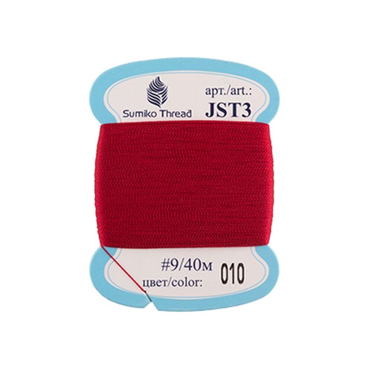 Нитки для вышивания SumikoThread, цвет: №010 темно-красный, 40 м