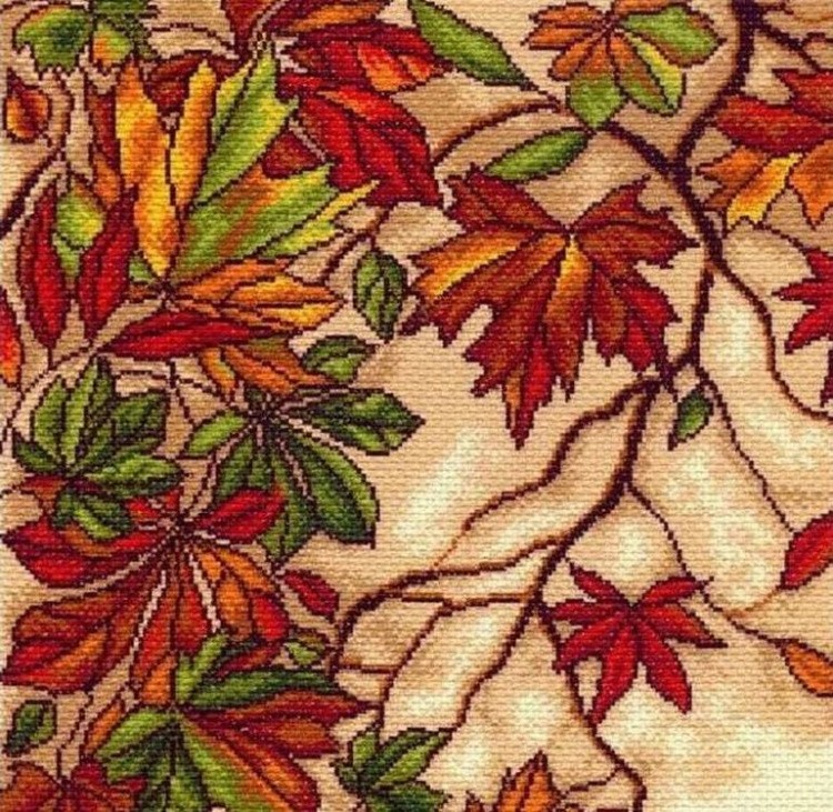 Рисунок на ткани «Осенний вальс»