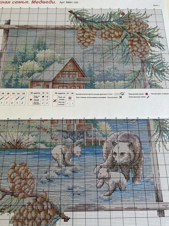 Набор для вышивания «Таежная семья. Медведи» — картинка 6