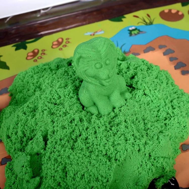 Космический пластичный песок набор «В поисках сокровищ» 3 кг (цвет зелёный) — картинка 10