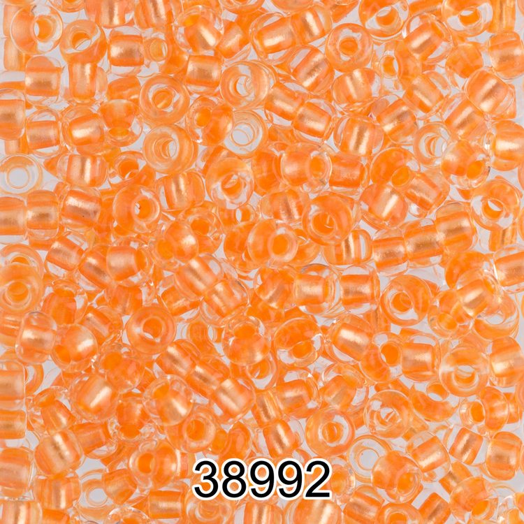 Бисер Чехия круглый 5 10/0, 2,3 мм, 500 г, цвет: 38992 оранжевый