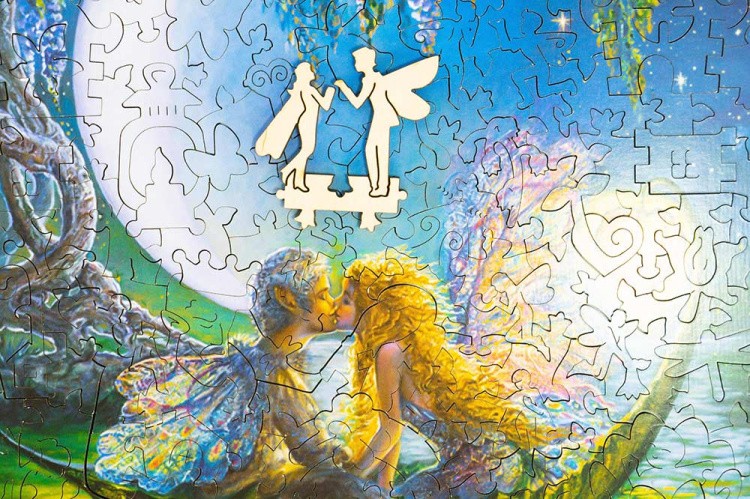 Деревянные пазлы DAVICI «Глициния луны (Wisteria moon)» — картинка 4