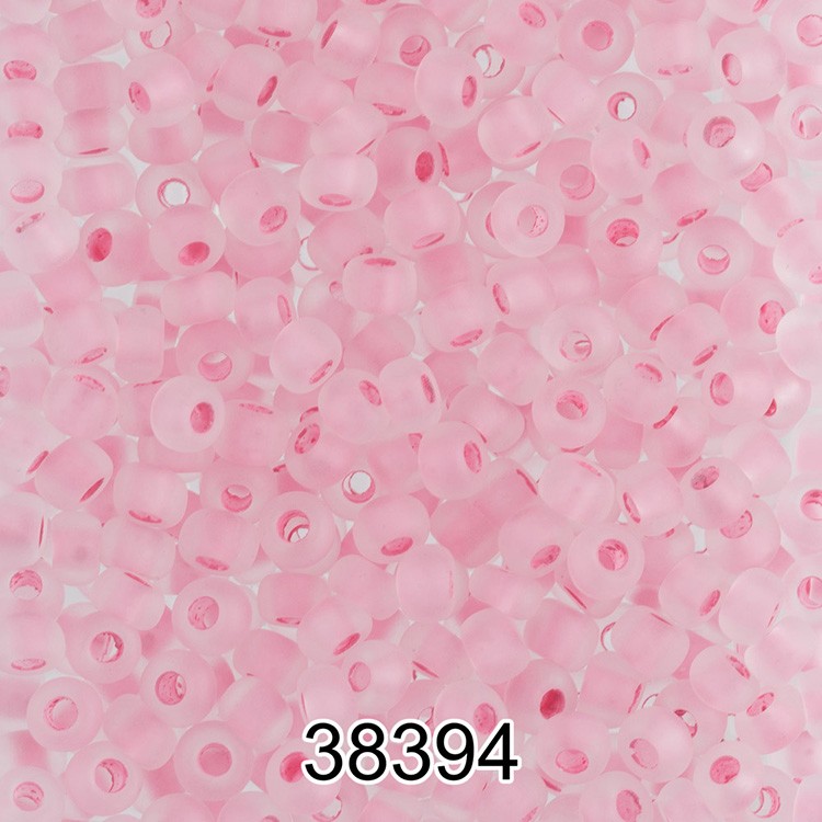 Бисер Чехия круглый 5 10/0, 2,3 мм, 500 г, цвет: 38394 светло-розовый матовый