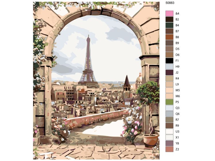 Картина по номерам «Вид из арки» — картинка 2