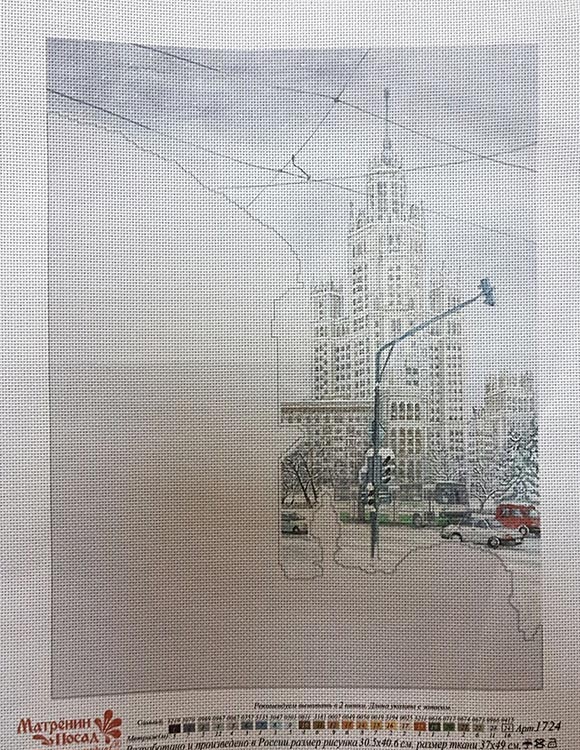 Рисунок на ткани «Яузский бульвар» — картинка 2