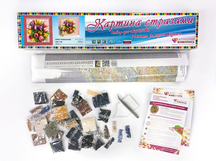 Алмазная вышивка «Букет тюльпанов» — картинка 3