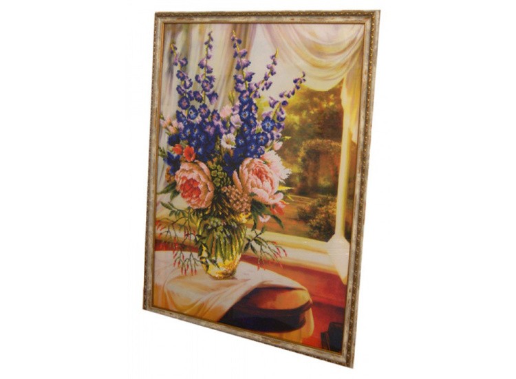 Алмазная вышивка «Цветы на столе» — картинка 3