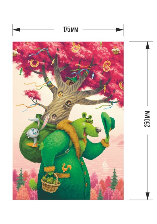 Деревянные пазлы DAVICI «Зеленый медведь» — картинка 2