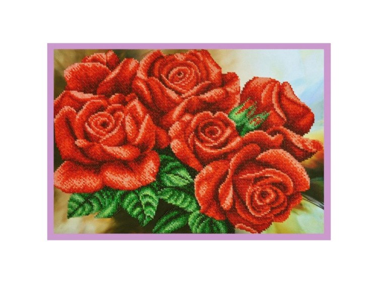 Набор для вышивания бисером «Красные розы»