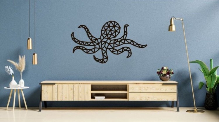 Деревянный интерьерный пазл «Большой Осьминог», Eco Wood Art — картинка 3