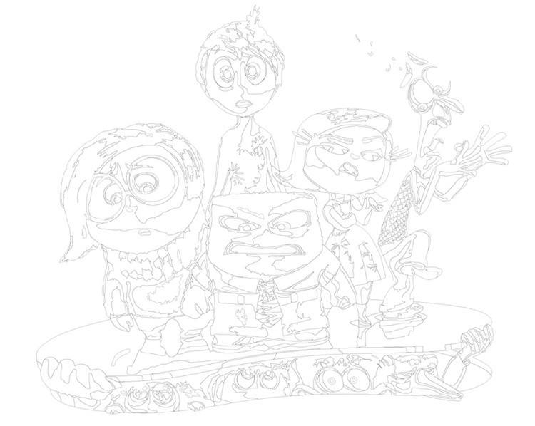 Картина по номерам «Головоломка 2: Герои, мультики 40x50» — картинка 3