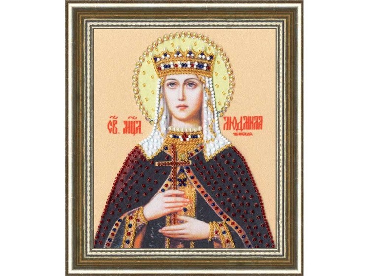 Набор вышивки бисером «Икона Святой Мученицы Людмилы Чешской» — картинка 2