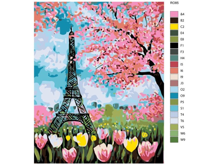 Картина по номерам «Цветущий Париж» — картинка 2