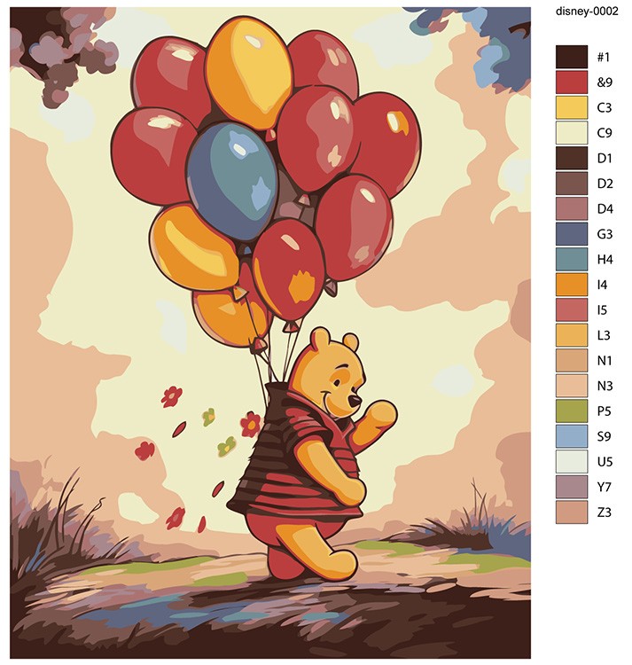 Картина по номерам «Герои Дисней: Винни Пух» — картинка 2