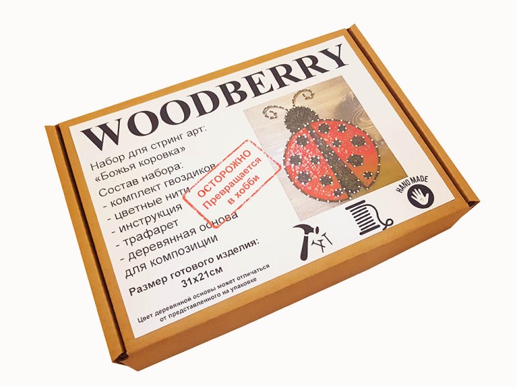 Набор для творчества STRING ART «Божья коровка» — картинка 2