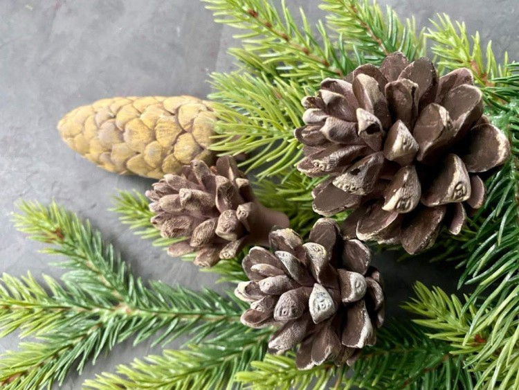 Силиконовый молд - Шишка, h 6,2см, 1 шт. — картинка 4