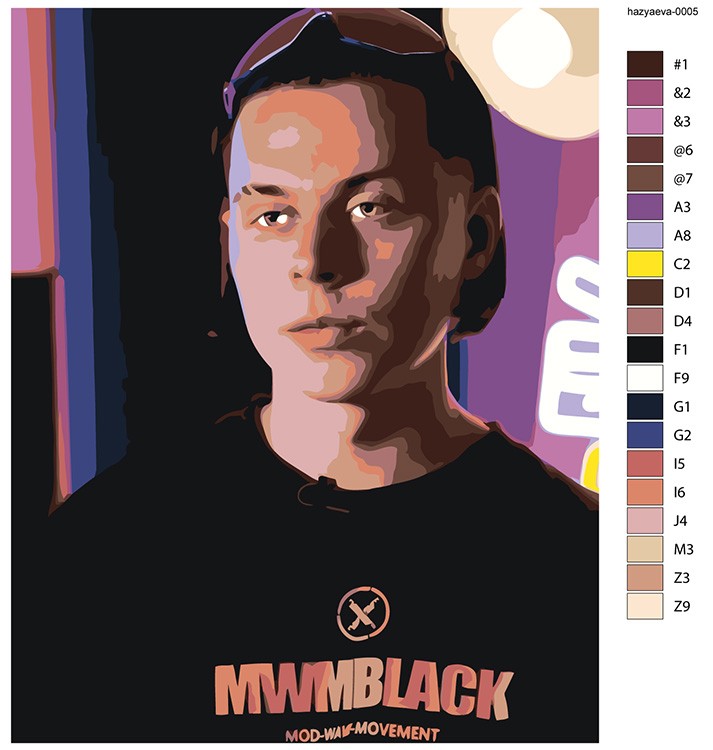 Картина по номерам «Твич стримеры Хазяева: Frame Tamer» — картинка 2