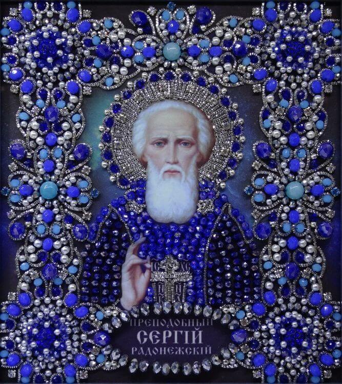 Набор вышивки хрустальными камнями «Святой Сергий Радонежский» — картинка 2