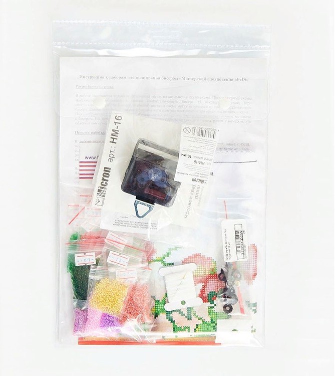 Набор вышивки бисером «Часы Нежность» — картинка 4