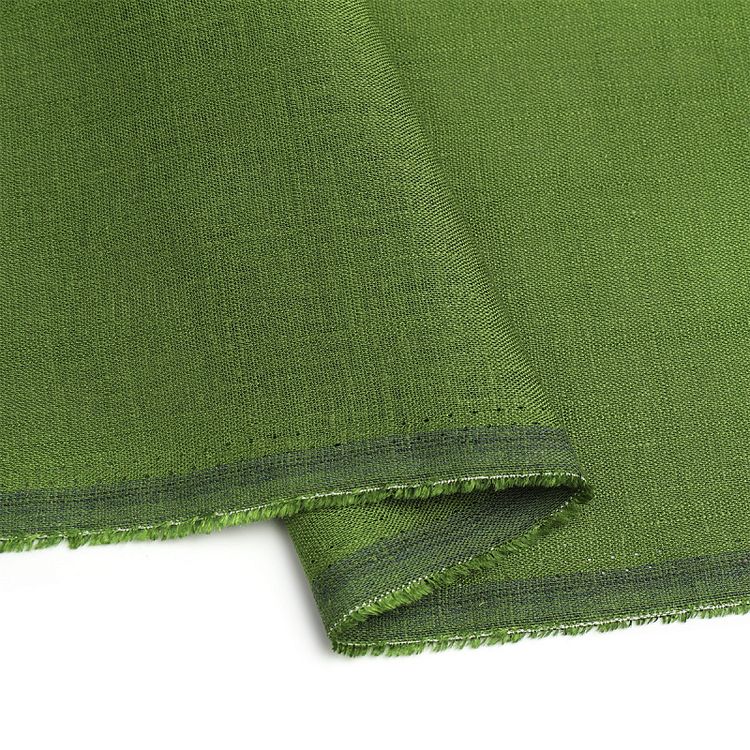 Ткань льняная, 1 м x 140 см, 190 г/м², цвет: зеленый чай, TBY — картинка 4