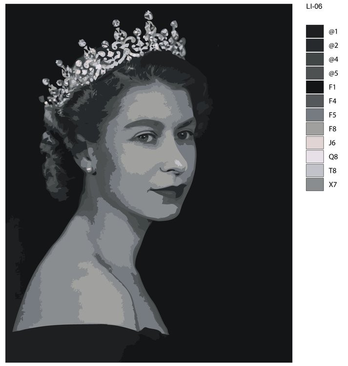 Картина по номерам «Королева Елизавета» — картинка 2