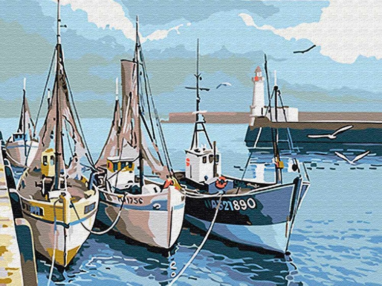 Картина по номерам «Яхт-клуб»