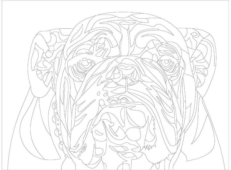 Картина цветным песком «Английский бульдог» — картинка 3