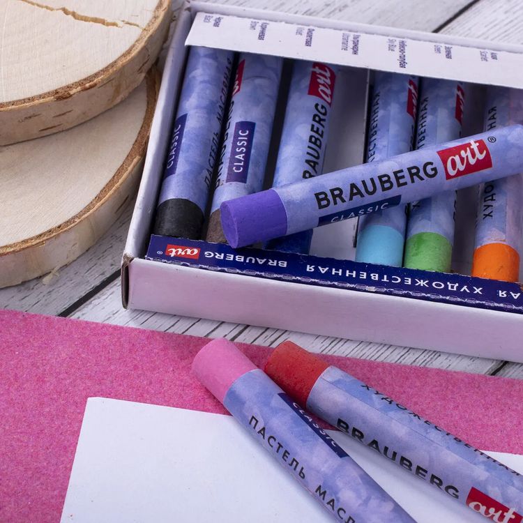 Пастель масляная художественная, 12 цв., круглое сечение, BRAUBERG ART CLASSIC — картинка 11