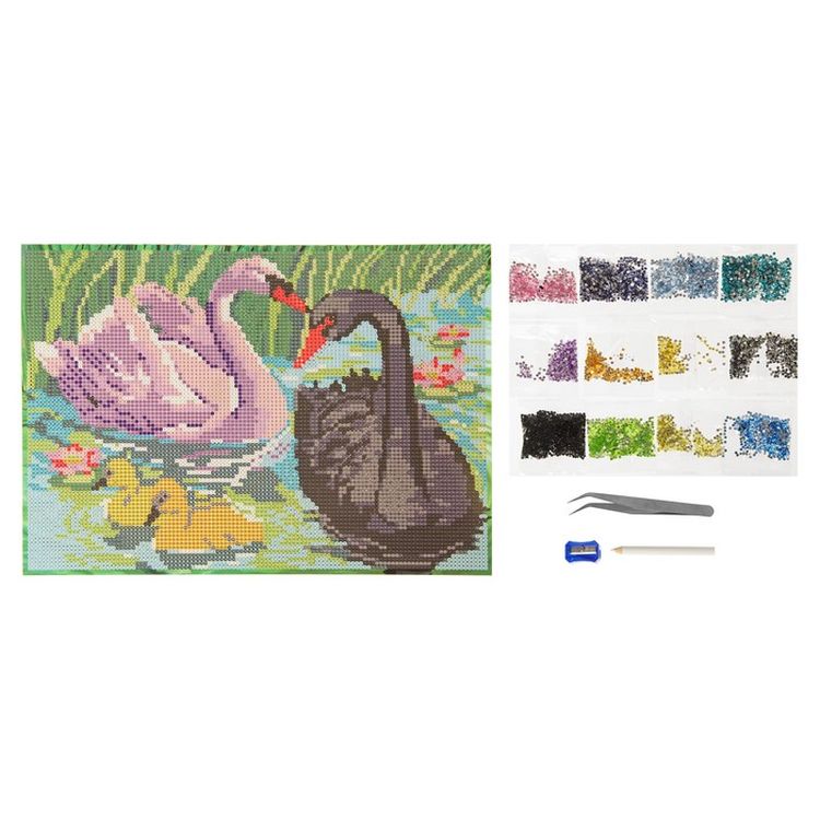 Алмазная вышивка «Лебеди» — картинка 2