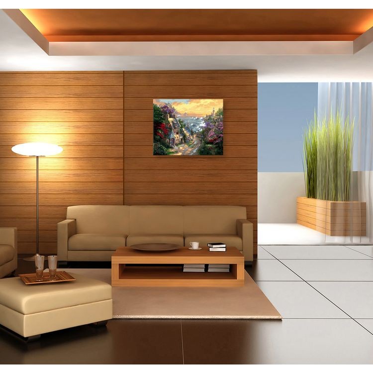 Картина по номерам «Деревня у берега моря» — картинка 4