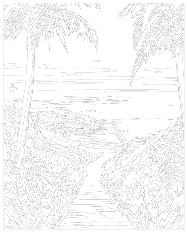 Картина по номерам «Море: Дорожка к тропическому пляжу» — картинка 3