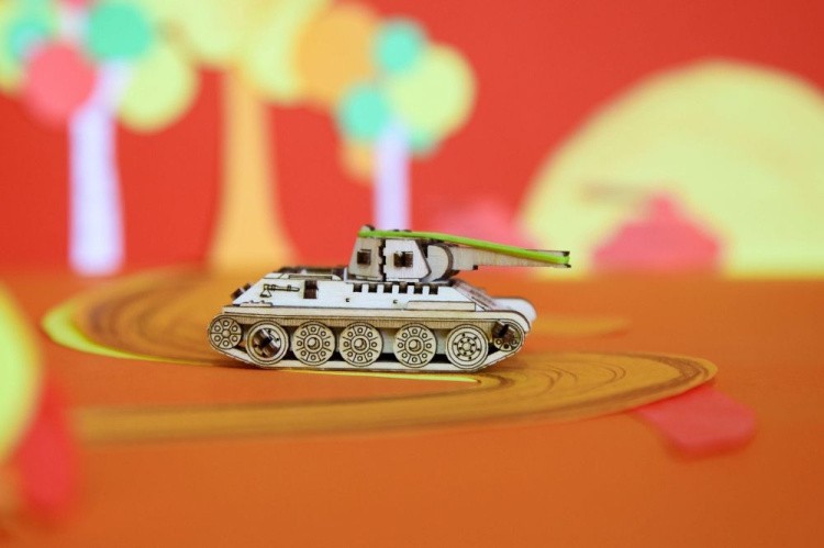 Конструктор из дерева «Танк Т-34», UNIWOOD — картинка 2