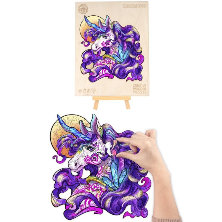 Деревянные пазлы «Волшебный Единорог M», Woodbests — картинка 4