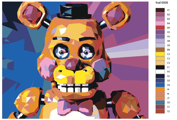 Картина по номерам «Фнаф Five nights at Freddy's Фредди 2» — картинка 2