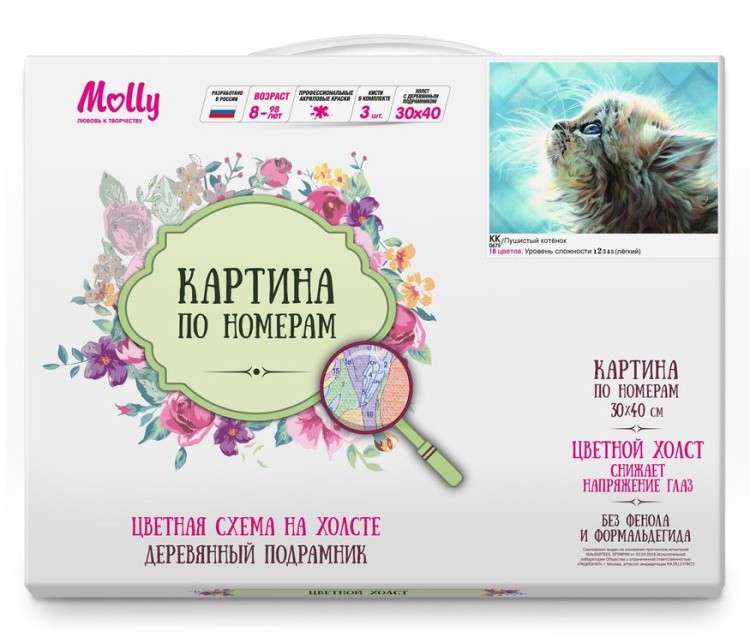 Картина по номерам «Пушистый котенок» — картинка 2