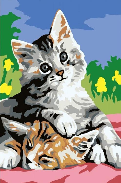 Картина по номерам «Котята»